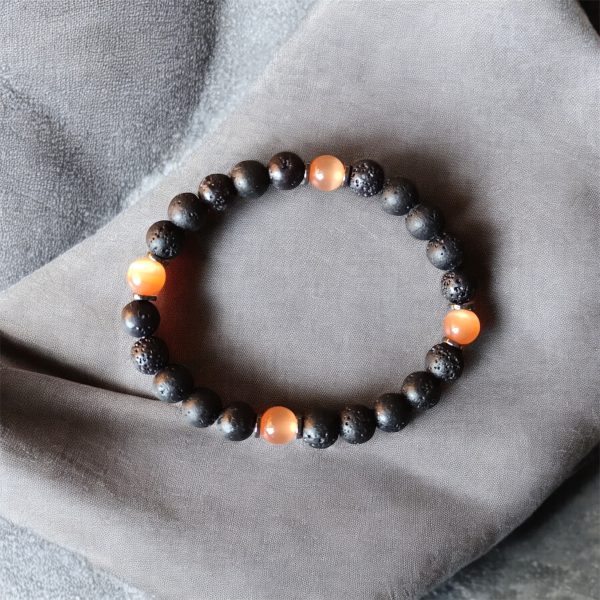 Lava stenar med orange cateye